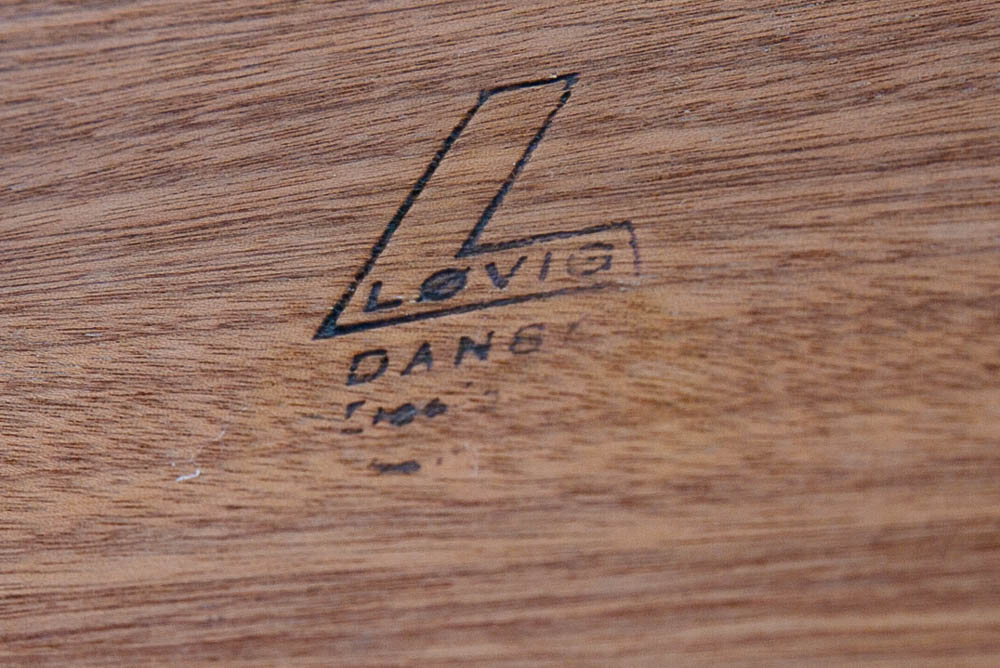 Mid Century Danish Modern Desk Executive Flip Top Nielsen Lovig Teak Wood Brass - Image 6