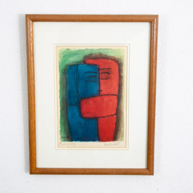 Mid Century Modern Lithograph George Constant Art Abstract Signed AP Color Print