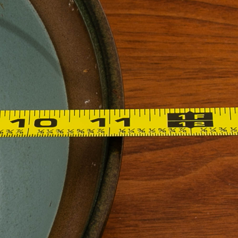 Mid Century Modern Large Round Bowl Heath Ceramics Green Teal Brown Round Mcm - Image 12