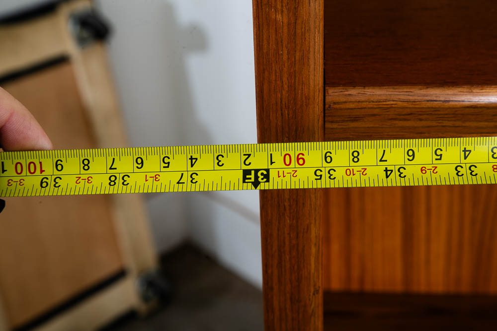 Mid Century Danish Modern Bookshelf Tall Teak Wood Shelving 6 Shelf 36" Wide Mcm - Image 9