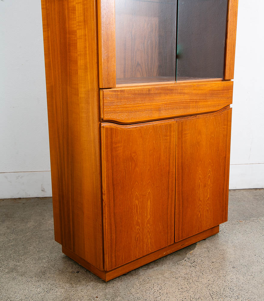 Mid Century Danish Modern Cabinet Skovby Hutch Credenza Display Teak Glass Mcm - Image 8