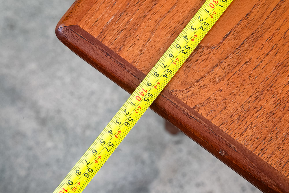 Mid Century Danish Modern Dining Table Denmark Teak Wood Extension Draw Leaf NM - Image 7