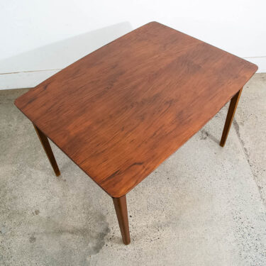 Mid Century Modern Dining Table Drop Leaf Walnut Compact Leaf x2 Vintage 1960s