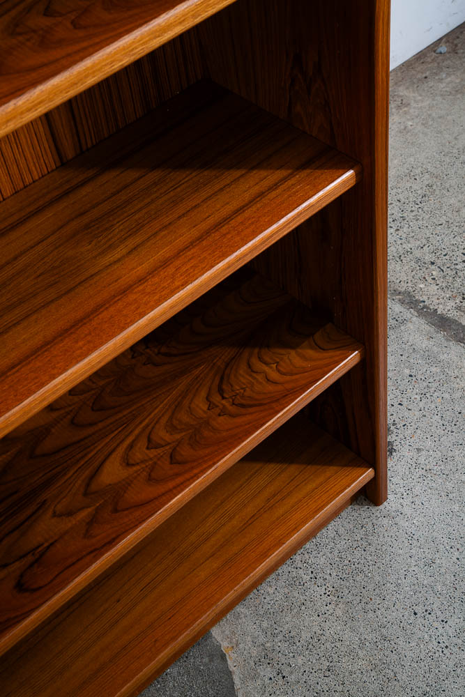 Mid Century Danish Modern Bookshelf Tall Teak Wood Shelving 6 Shelf 36" Wide Mcm - Image 11