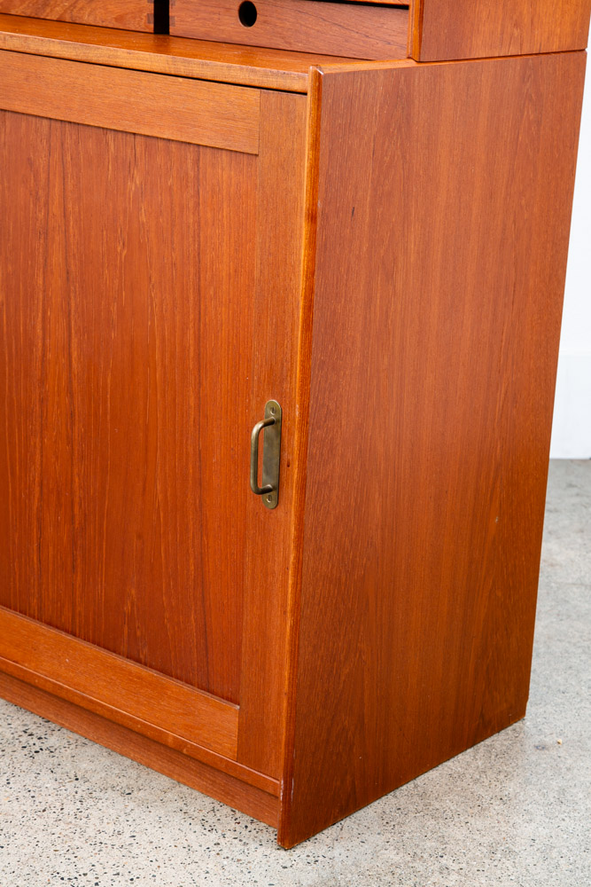 Mid Century Danish Modern Bookshelf Cabinet Teak Shelves Lyby Denmark 27.5" - Image 7