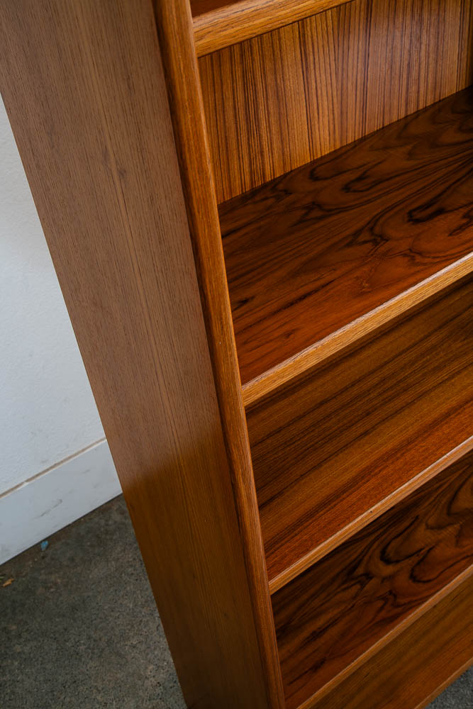 Mid Century Danish Modern Bookshelf Tall Teak Wood Shelving 6 Shelf 36" Wide Mcm - Image 12