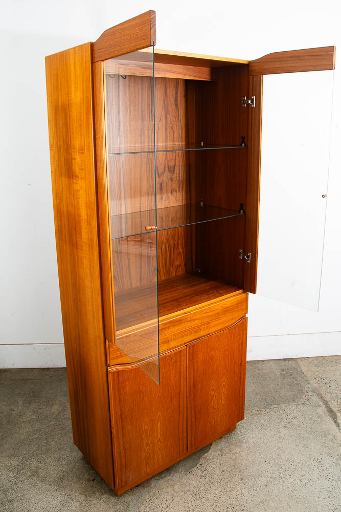 Mid Century Danish Modern Cabinet Skovby Hutch Credenza Display Teak Glass Mcm - Image 5