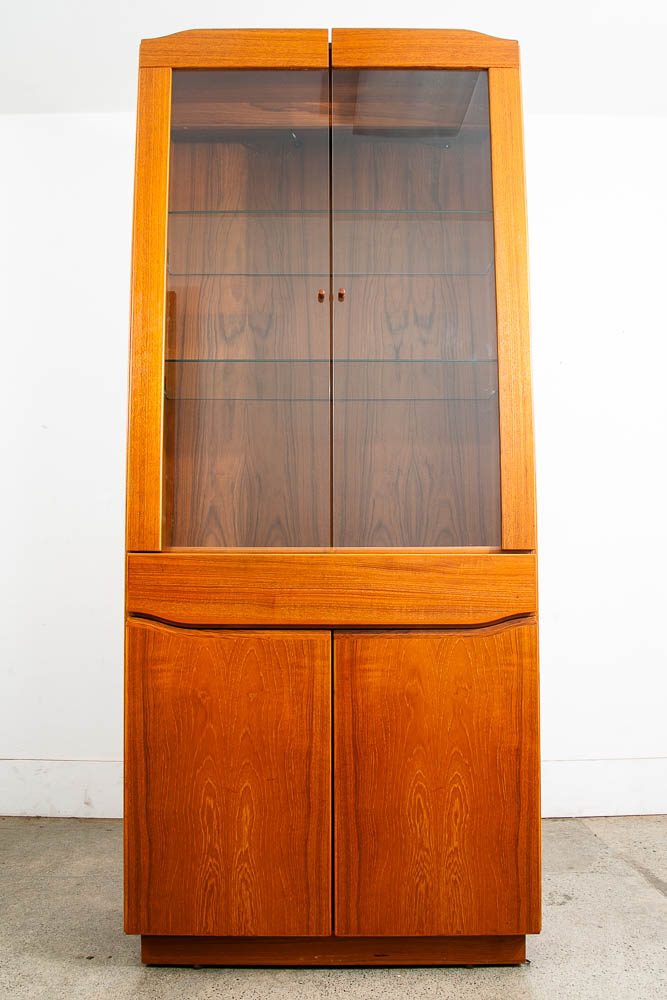 Mid Century Danish Modern Cabinet Skovby Hutch Credenza Display Teak Glass Mcm - Image 2