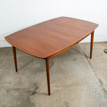 Mid Century Modern Dining Table Drexel Walnut Extension leaf x2 Rectangular NM