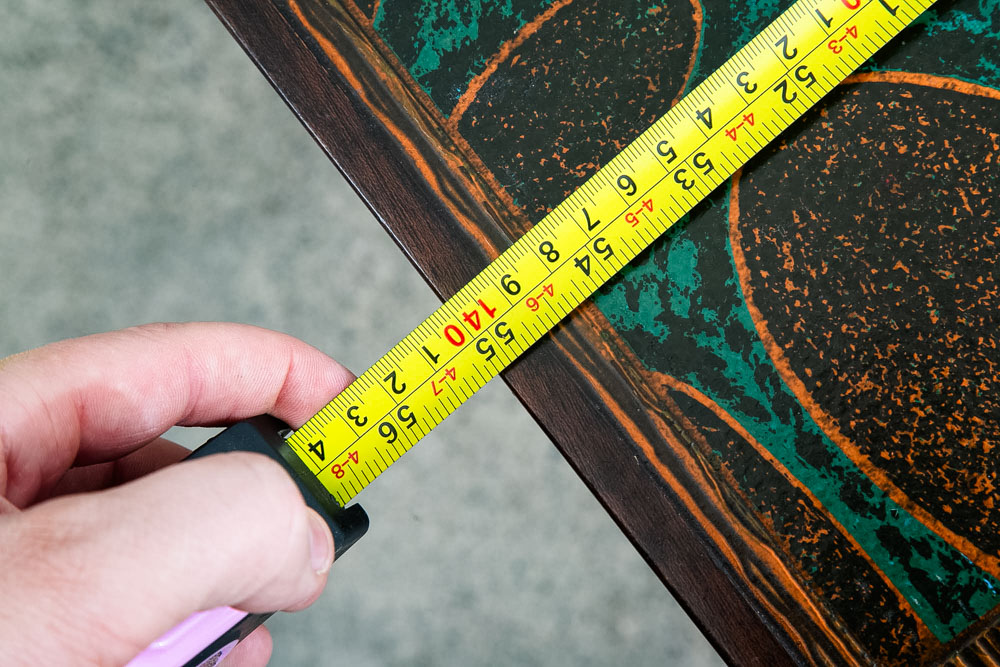 Mid Century Danish Modern Coffee Table Rosewood Copper Etched John Morkegaard - Image 11