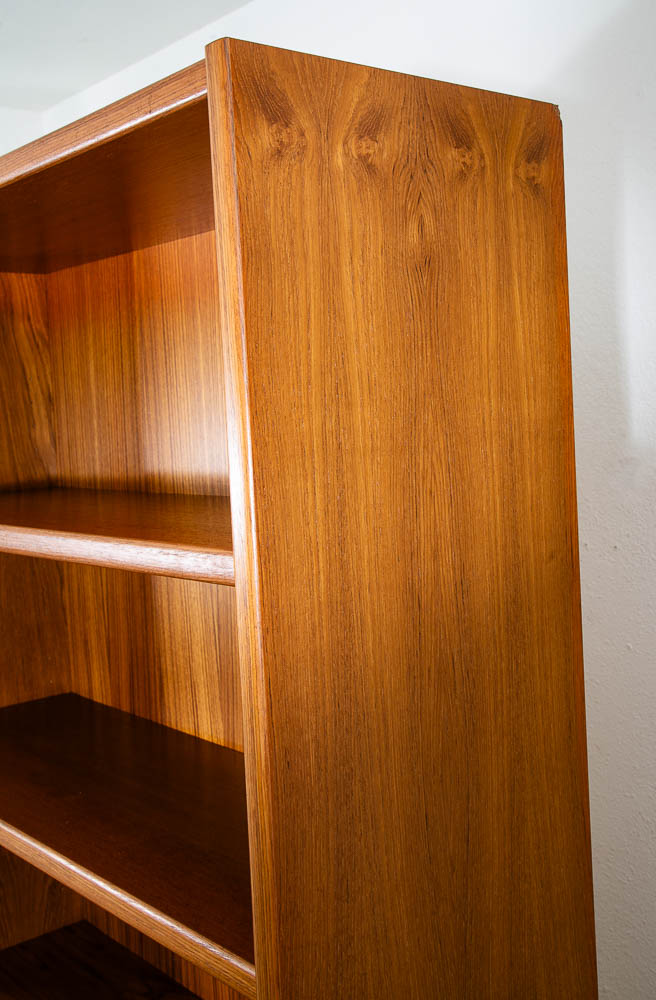 Mid Century Danish Modern Bookshelf Tall Teak Wood Shelving 6 Shelf 36" Wide Mcm - Image 10