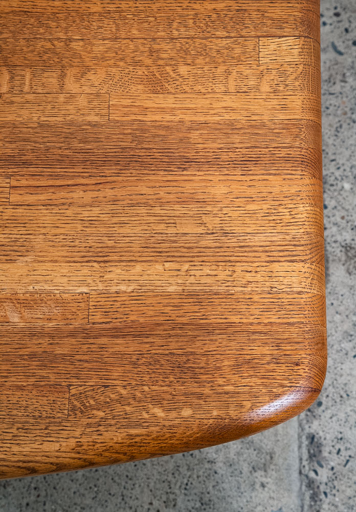 Mid Century Modern Side Tables Solid Oak Rectangular Butcher Block Coffee End - Image 11