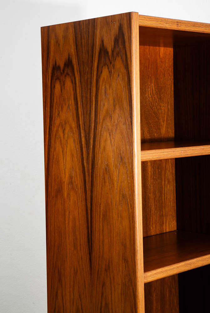 Mid Century Danish Modern Bookshelf Tall Teak Wood Shelving 6 Shelf Compact 22" - Image 8