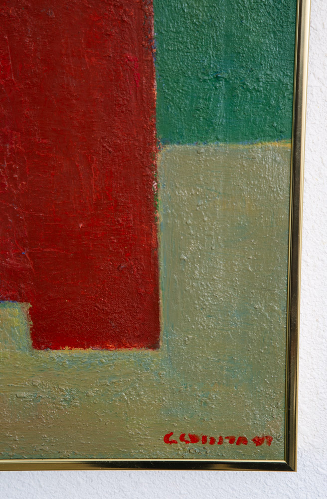 Mid Century Modern Oil Painting George Constant Abstract Art Original Signed '75 - Image 9