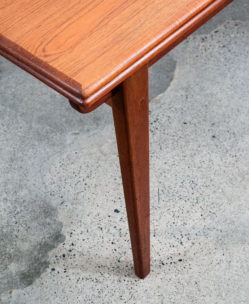 Mid Century Danish Modern Dining Table Denmark Teak Wood Extension Draw Leaf NM - Image 12