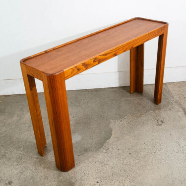 Mid Century Modern Console Table Solid Oak Wood American Foyer Shelf Sofa Mcm
