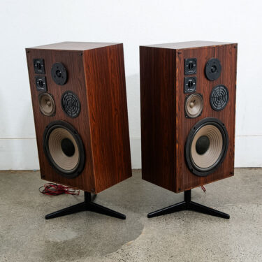 Mid Century Danish Modern Speakers Set Freestanding Rosewood Vintage Hifi 4 Way
