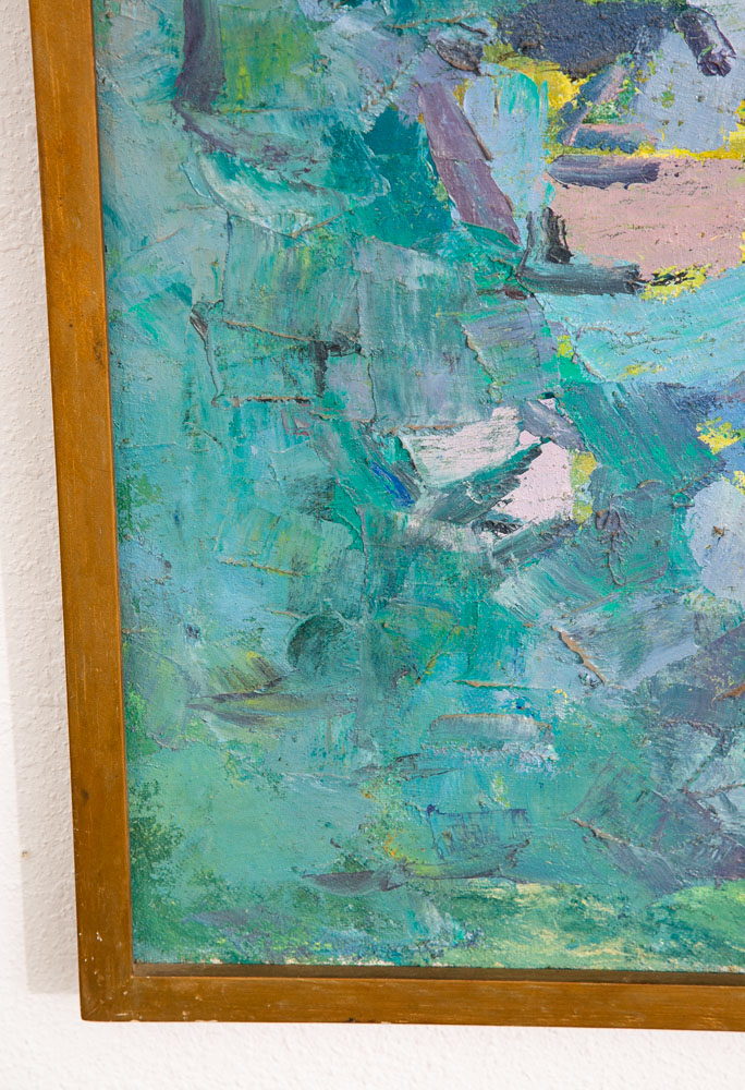 Mid Century Modern Oil Painting George Constant Art Abstract Original Signed '60 - Image 8