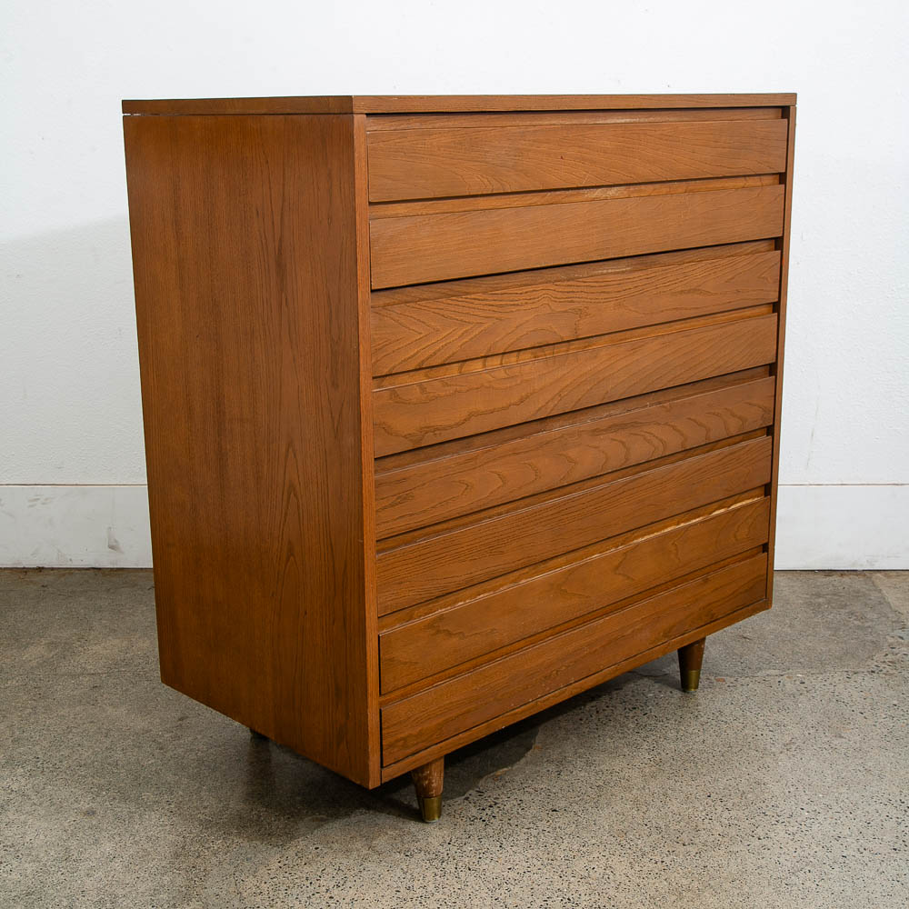 Mid Century Modern Dresser Highboy Chest of Drawers 4 Drawers Solid Wood MCM - Image 9