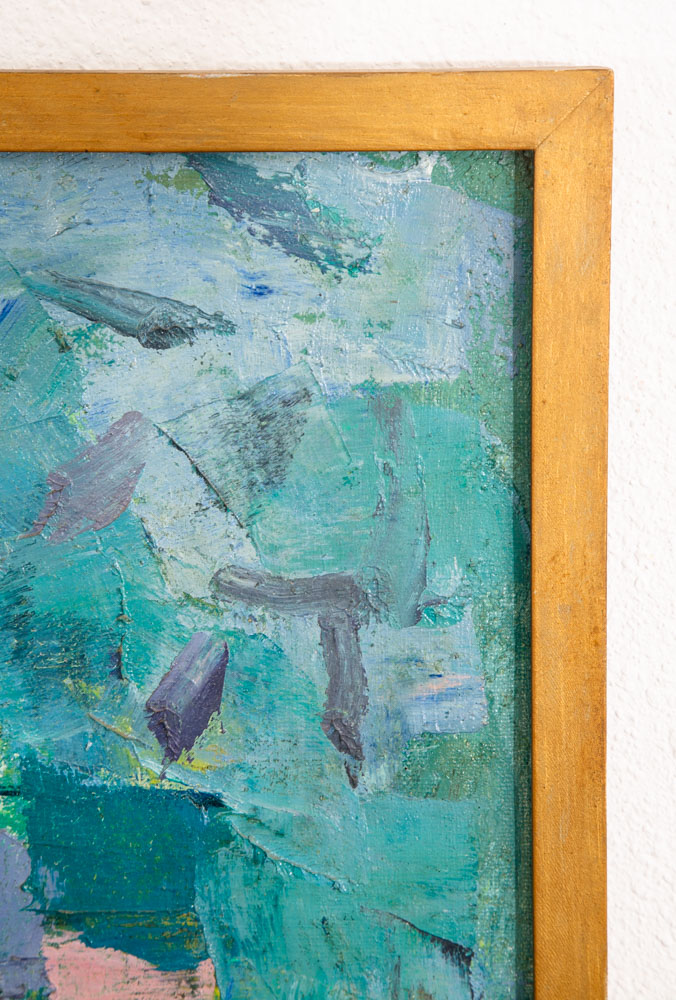 Mid Century Modern Oil Painting George Constant Art Abstract Original Signed '60 - Image 9