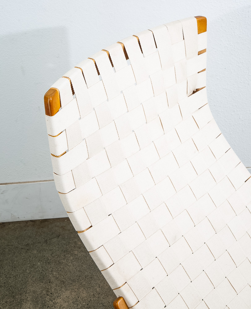 Mid Century Danish Modern Lounge Chairs Dux Bruno Mathsson Pernilla Canvas White - Image 8