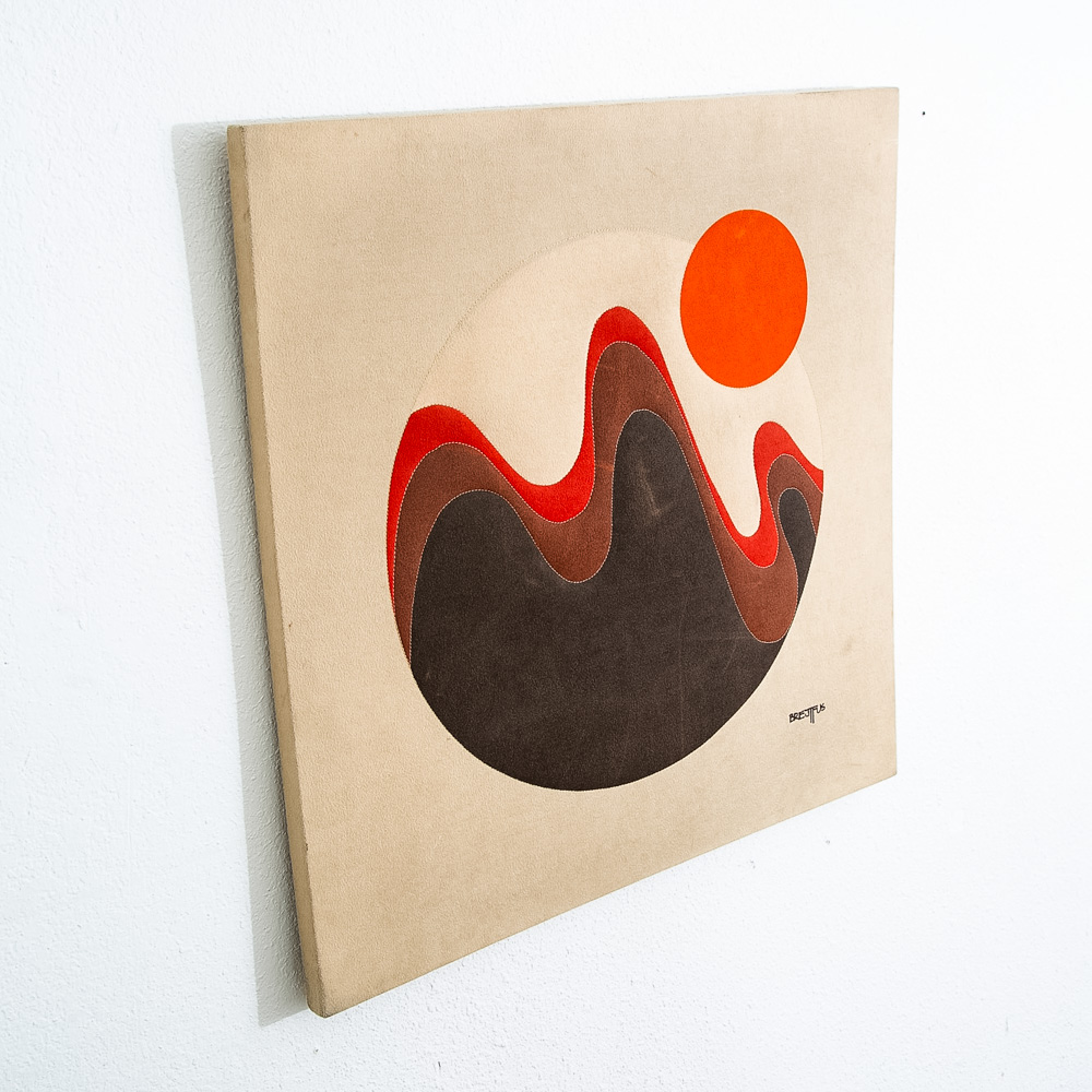 Ron Brejtfus 1970s Original Textile Art② Mid Century Modern Tapestry 1970s Square Ron Brejtfus Fabric