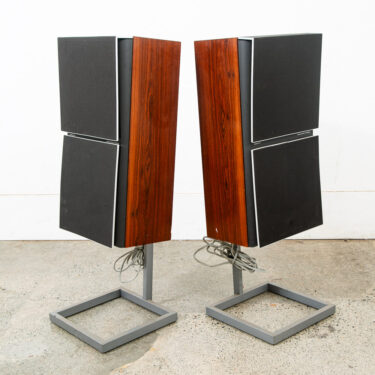 Mid Century Modern Speakers B&O S45-2 Bang Olufsen Denmark Beovox Stand Rosewood