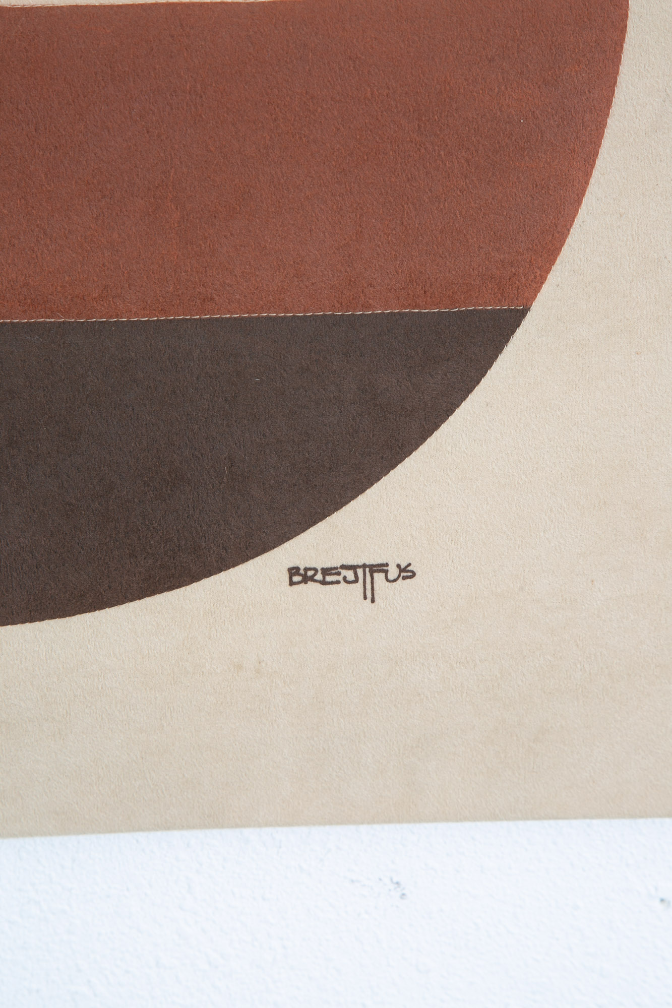 Mid Century Modern Tapestry 1970s Square Ron Brejtfus Fabric