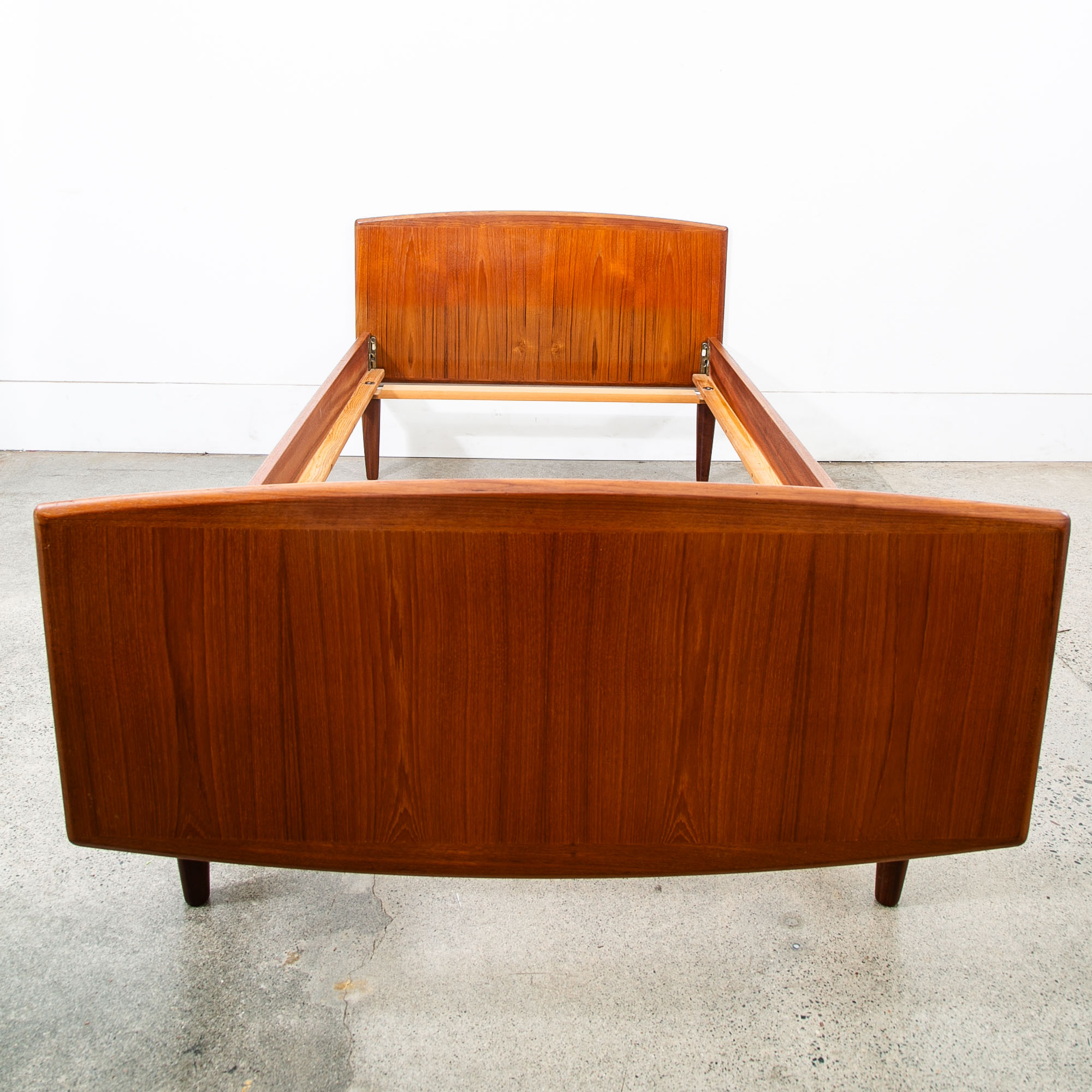 Mid Century Danish Modern Bedframe Sm SingleTeak Bed Denmark Sannemanns Mobler - Image 7