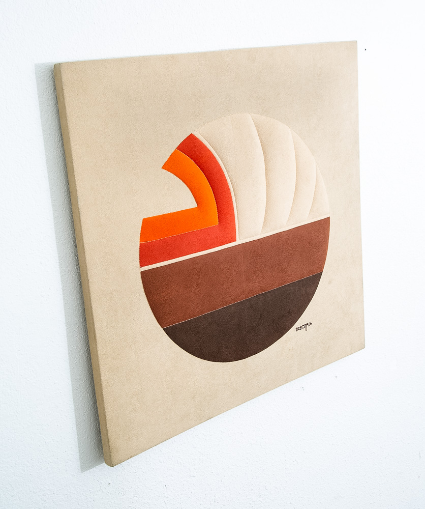 Ron Brejtfus 1970s Original Textile Art② Mid Century Modern Tapestry 1970s Square Ron Brejtfus Fabric