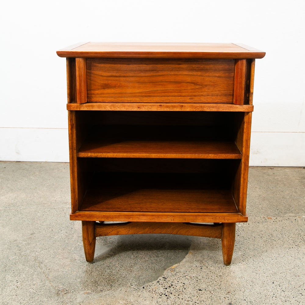 Mid Century Modern Nightstands End Side Tables Martinsville Walnut Wood Drawer - Image 11