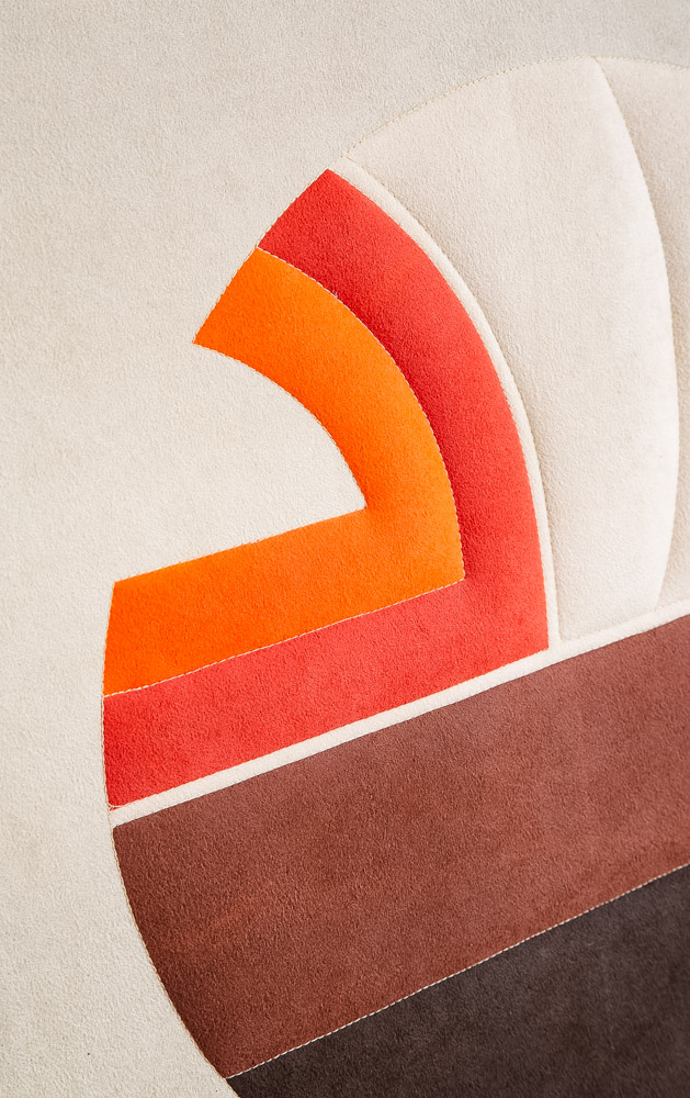 Mid Century Modern Tapestry 1970s Square Ron Brejtfus Fabric