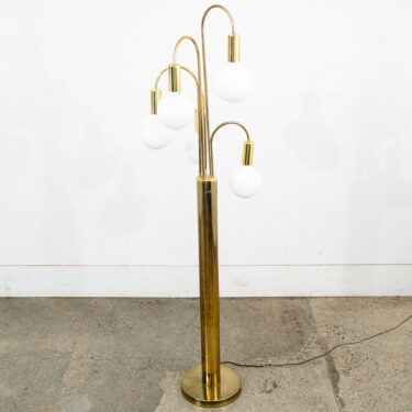 Mid Century Modern Floor Lamp Brass 5 Light Gold Mcm Metal Waterfall Vintage