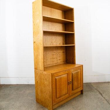 Mid Century Danish Modern Cabinet Display 2 Doors Henning Kjernulf Oak Shelving