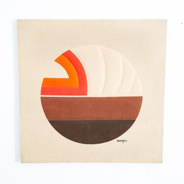 Mid Century Modern Tapestry 1970s Square Ron Brejtfus Fabric Vintage Art Mcm