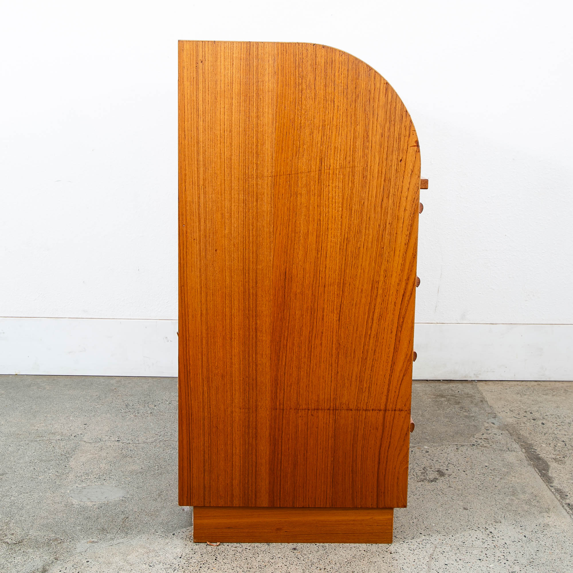 Mid Century Danish Modern Desk Rolltop Secretary Teak Wood Denmark Vintage - Image 5