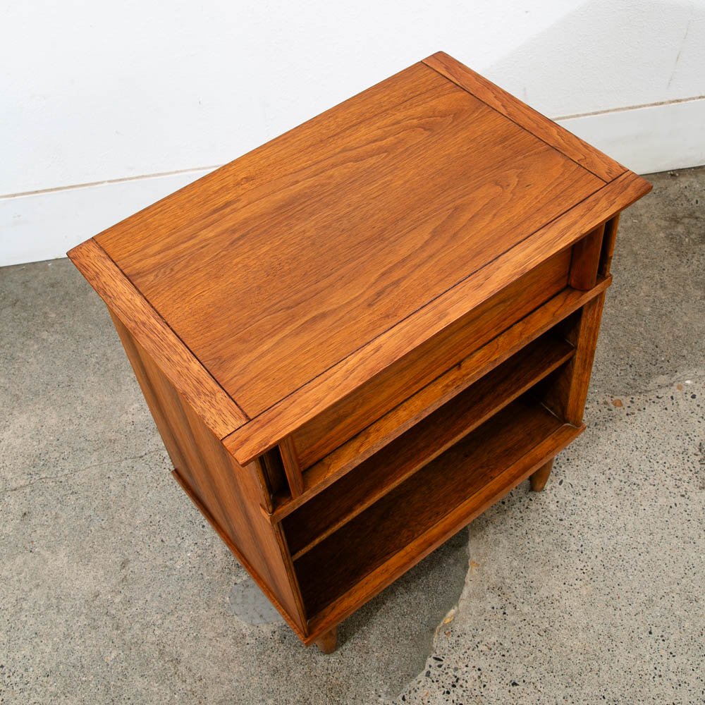 Mid Century Modern Nightstands End Side Tables Martinsville Walnut Wood Drawer - Image 9