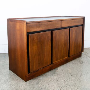 Mid Century Modern Credenza Sideboard Dillingham Esprit Walnut Vintage Black