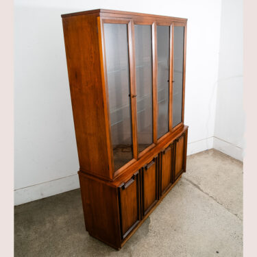 Mid Century Modern China Cabinet Garrison Hutch Glass Display Danish Furniture M