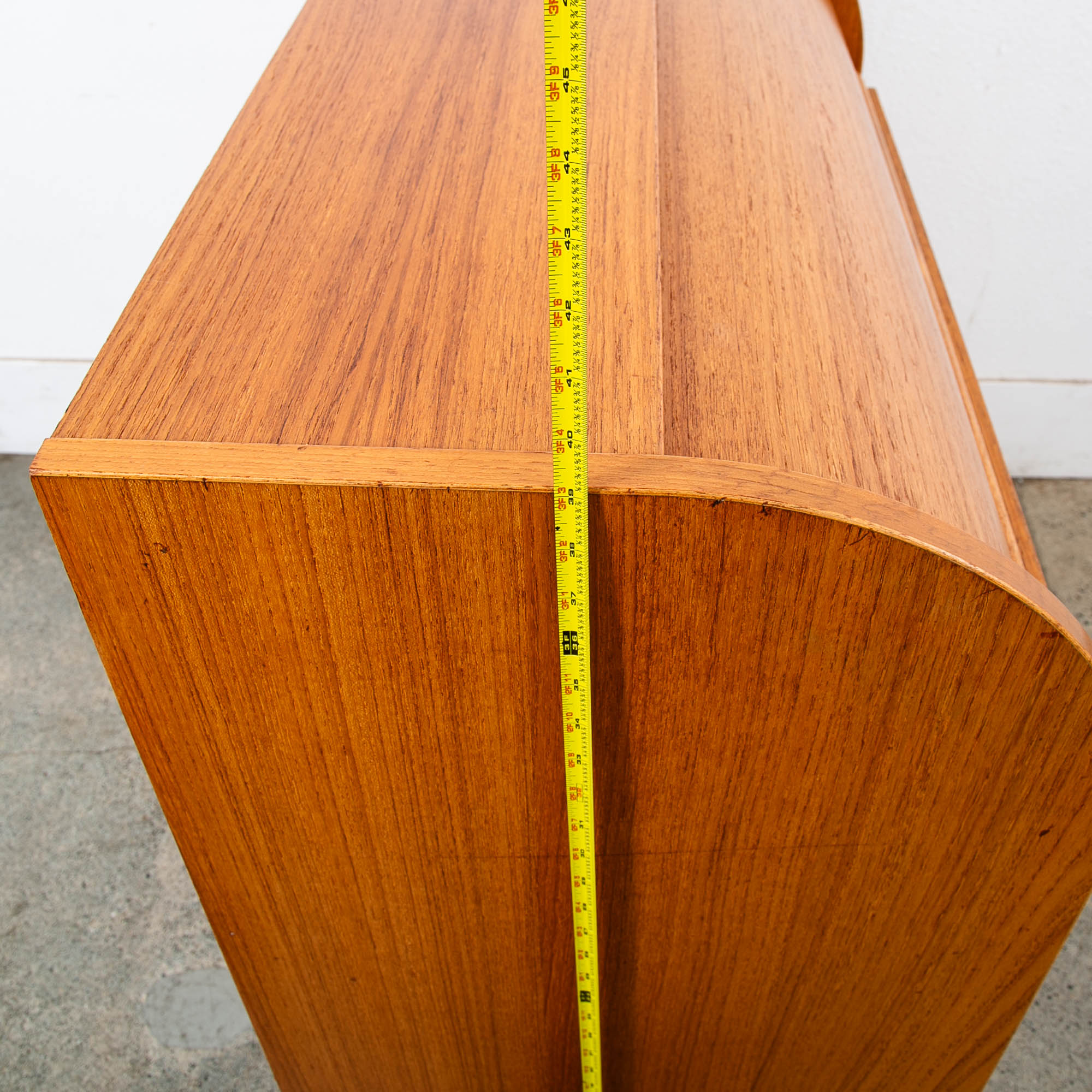 Mid Century Danish Modern Desk Rolltop Secretary Teak Wood Denmark Vintage - Image 12