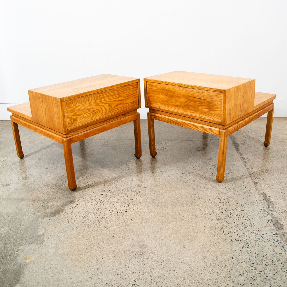Mid Century Modern Nightstands End Side Tables Set American Martinsville Drawers - Image 4