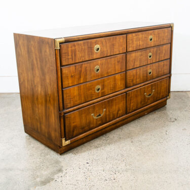 Mid Century Modern Credenza Dresser Drexel 6 Drawer Brass Handles Accolade Mcm