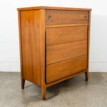 Mid Century Modern Highboy Dresser American Walnut 4 Drawer Denmark Mcm Vintage