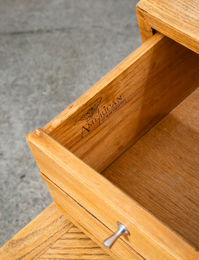 Mid Century Modern Nightstands End Side Tables Set American Martinsville Drawers - Image 10