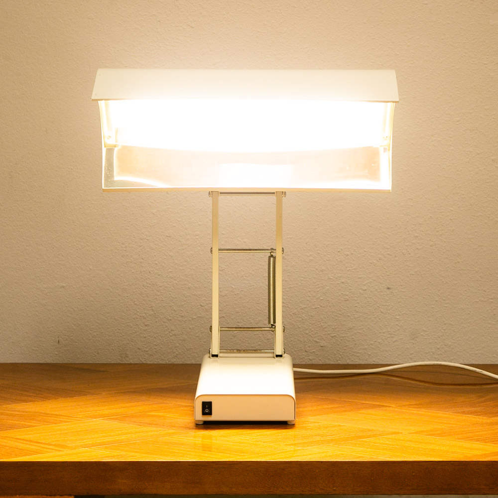 Mid Century Modern Table Lamp White Large Desk Light Vintage Sadelight Canada - Image 6