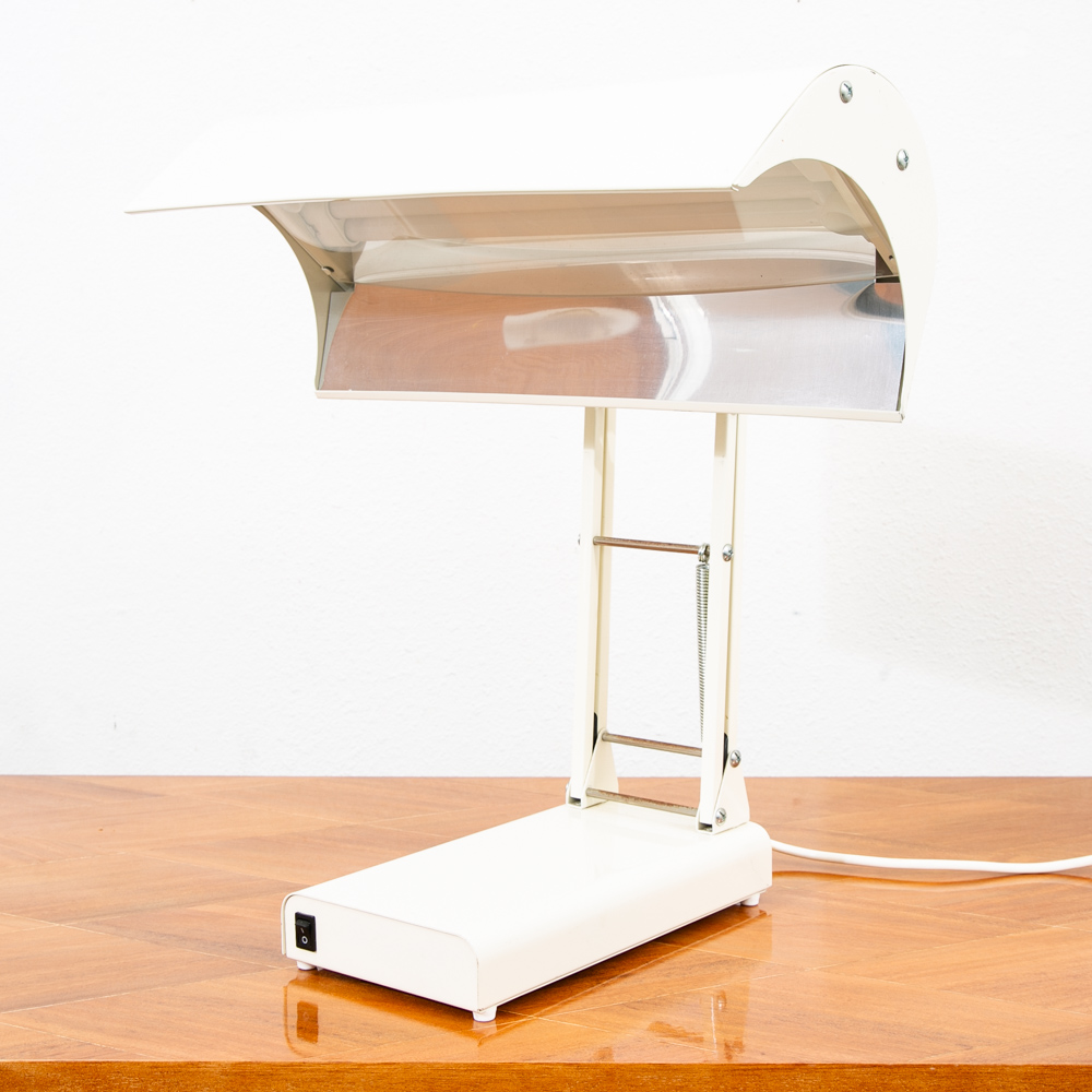 Mid Century Modern Table Lamp White Large Desk Light Vintage Sadelight Canada - Image 3