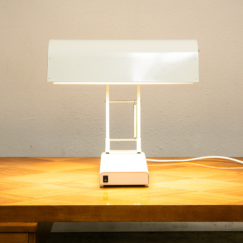 Mid Century Modern Table Lamp White Large Desk Light Vintage Sadelight Canada - Image 5