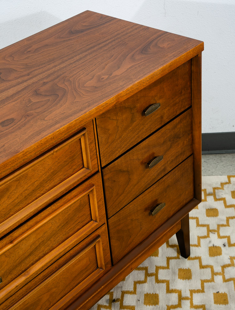 Mid Century Danish Modern Credenza Dresser American Walnut 9 Drawer Danish Mcm - Image 6