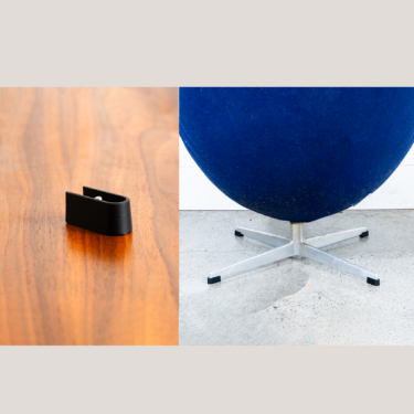 Mid Century Foot Replacement Arne Jacobsen Egg Chair Feet Black Cap Swivel Foot