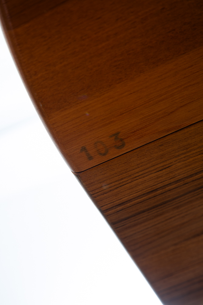 Mid Century Danish Modern Dining Table Benny Linden Solid Teak Leaf x2 Round Mcm - Image 8